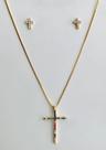 Conjunto Cruz Folheado