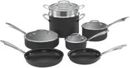 Conjunto cuisinart de panelas anodizada antiaderente 11 peças preto dsa-11