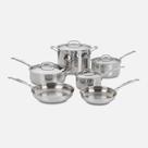 Conjunto cuisinart de panelas chef's classic 10 peças em aço inox 77-10p1