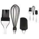 Conjunto Culinário 3 Peças Utensilio Silicone Cabo Acrílico