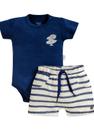 Conjunto Curto Body Menino Estampado Anjos Baby