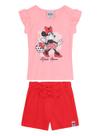 Conjunto Curto Brandili 36373 Infantil Minnie Mouse Algodão T. 01/03