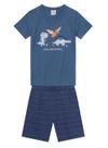 Conjunto Curto Brandili 36481 Infantil Listrado Dino Algodão T. 01/03