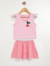 Conjunto Curto Infantil Para Menina - ROSA