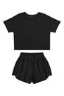 Conjunto Curto Juvenil Menina Comfy Beats Preto 12