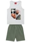 Conjunto Curto Kyly 1001368 Infantil Menino Estampado Algodão T. 04/08