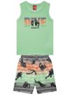 Conjunto Curto Kyly1001342 Infantil Menino Estampa Dive Meia Malha T. 04/08