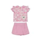 Conjunto Curto Lilica Ripilica Blusa Short Saia Active Rosa