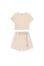 Conjunto Curto Lunender Blusa E Shorts Bege Conjunto Curto Lunender Blusa E Shorts Bege