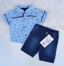 Conjunto curto Masculino Jeans