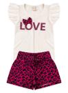Conjunto Curto Menina Blusa e Shorts Oncinha Conjunto Curto Menina Blusa e Shorts Oncinha