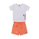 Conjunto Curto Tigor T Tigre Camiseta e Bermuda Branco