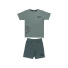 Conjunto Curto Tigor T Tigre Camiseta e Bermuda Fun2 Verde