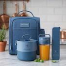 Conjunto da Linha Joy com Bolsa térmica Porta talher Pote de Marmita 2 Andares e Garrafa 430ml