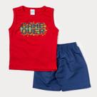 Conjunto Dahti Kids Gamer Over Masculino-Vermelho -2 Pçs