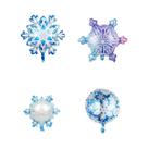 Conjunto De 10 Balões Temáticos De Floco De Neve De Inverno, Decoração Suspensa De Natal Frozen