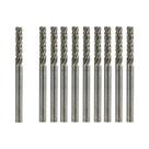 Conjunto De 10 Brocas De Carboneto Com Haste De 3mm, Corte Duplo, Para Retífica, Metal, Madeira E