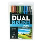 Conjunto de 10 Canetas Marcadoras Tombow ABT Dual Brush