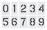 Conjunto de 10 estênceis numéricos para pavimento Deezio de 6" Conjunto de 10 estênceis numéricos para pavimento Deezio de 6"