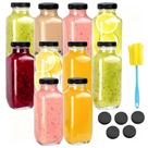 Conjunto de 10 Garrafas de Vidro para Suco Benestanti 473ml com Tampas
