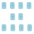 Conjunto de 10 Interruptores de 1 Tecla Simples com Placa 4x2
