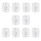 Conjunto de 10 Interruptores de 1 Tecla Simples com Placa 4x2