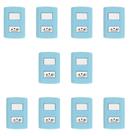 Conjunto de 10 Interruptores de 1 Tecla Simples e Tomada 2p+t 20a , Modular, com Placa 4x2 e Suporte