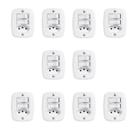 Conjunto de 10 Interruptores de 2 Tecla Simples e Tomada 2p+t 20a , com Placa de Sobrepor