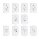 Conjunto de 10 Interruptores de 2 Teclas Simples com Placa 4x2 Conjunto de 10 Interruptores de 2 Teclas Simples com Placa 4x2