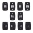Conjunto de 10 Interruptores de 2 Teclas Simples com Placa 4x2 Conjunto de 10 Interruptores de 2 Teclas Simples com Placa 4x2