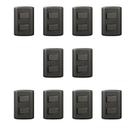 Conjunto de 10 Interruptores de 2 Teclas Simples, Modular, com Placa 4x2 e Suporte Cinza Pluzie