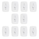 Conjunto de 10 Interruptores Simples 4x2 Pluzie Branco Conjunto de 10 Interruptores Simples 4x2 Pluzie Branco