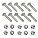 Conjunto de 10 parafusos de cabeça de martelo PZRT T M5 x 30 mm com porcas