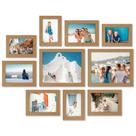 Conjunto de 10 porta-retratos Americanflat com vidro estilhaçado