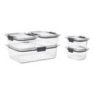Conjunto de 10 Recipientes de Armazenamento de Alimentos Rubbermaid Brilliance