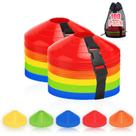 Conjunto de 100 cones de agilidade para futebol com bolsa