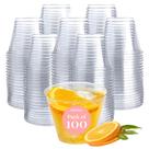 Conjunto de 100 copos de plástico transparente de 150 ml - Prestee Hard Disposable