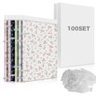 Conjunto de 100 placas organizadoras de tecido Liyeeeuo 19 x 27 cm Conjunto de 100 placas organizadoras de tecido Liyeeeuo 19 x 27 cm