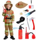 Conjunto de 11 peças de traje de bombeiro LOYO para crianças de 3 a 12 anos Conjunto de 11 peças de traje de bombeiro LOYO para crianças de 3 a 12 anos