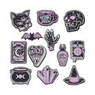 Conjunto De 12 Berloques De Silicone Para Calçados E Pulseiras, Com Design De Gato Caveira, Para