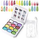Conjunto de 12 cores de esmalte de gel U-Shinein Gradient Painting Conjunto de 12 cores de esmalte de gel U-Shinein Gradient Painting