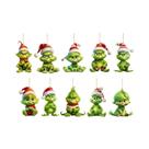 Conjunto De 12 Enfeites De Natal Verdes Em Acrílico E Madeira Para Decoração De Casa E Festas De Conjunto De 12 Enfeites De Natal Verdes Em Acrílico E Madeira Para Decoração De Casa E Festas De