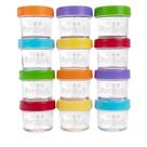 Conjunto de 12 Frascos de Vidro WeeSprout 120ml para Bebês - Com Tampas