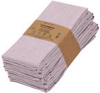 Conjunto de 12 guardanapos de tecido RUVANTI de algodão poliéster malva 18x18