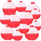 Conjunto de 12 lanternas redondas penduradas em papel Fishing Bobber