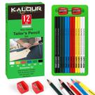 Conjunto de 12 Lápis Tailor's KALOUR PDAS com 2 Apontadores - 6 Cores