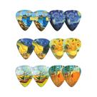 Conjunto De 12 Palhetas De Guitarra Tema Van Gogh Para Baixo E Ukulele - Acessórios Para