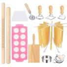 Conjunto de 12 Peças para Fazer Macarrão com Escorredor e Tábua de Nhoque