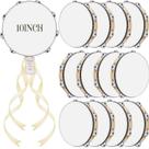 Conjunto de 12 polegadas Tambourine Lukmaa de 10 polegadas para adultos com etiquetas de presente Conjunto de 12 polegadas Tambourine Lukmaa de 10 polegadas para adultos com etiquetas de presente