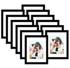 Conjunto de 12 porta-retratos Picrit 8,5x11 pretos para parede/mesa